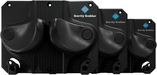 Gravity Grabber Ultimate Ski & Snowboard Wall Storage Rack - Fits any Ski or Snowboard - Save Your Rocker, Tips and Tails - Damage-free - 3x - Black