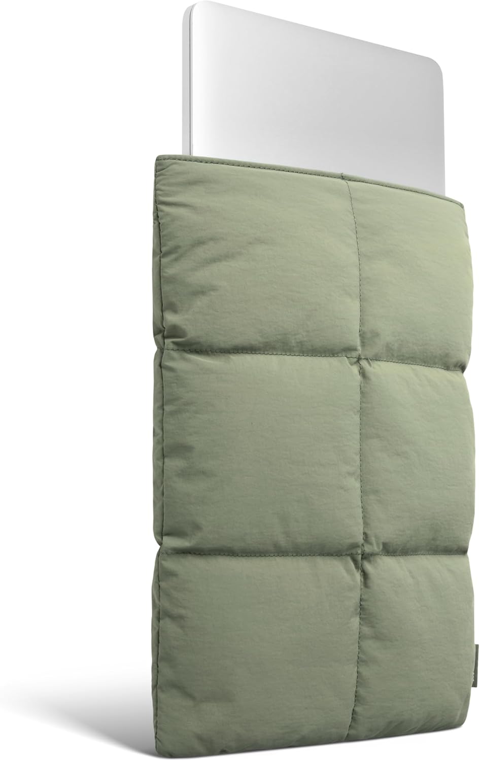 Comfyable Puffy Laptop Sleeve 13 Inch 14 Inch, Quilted Puffer Laptop Carrying Case, Pillow Case Compatible with MacBook Air M4 2025 M3 M2 M1, MacBook Pro M5 M4 Pro/Max, Green
