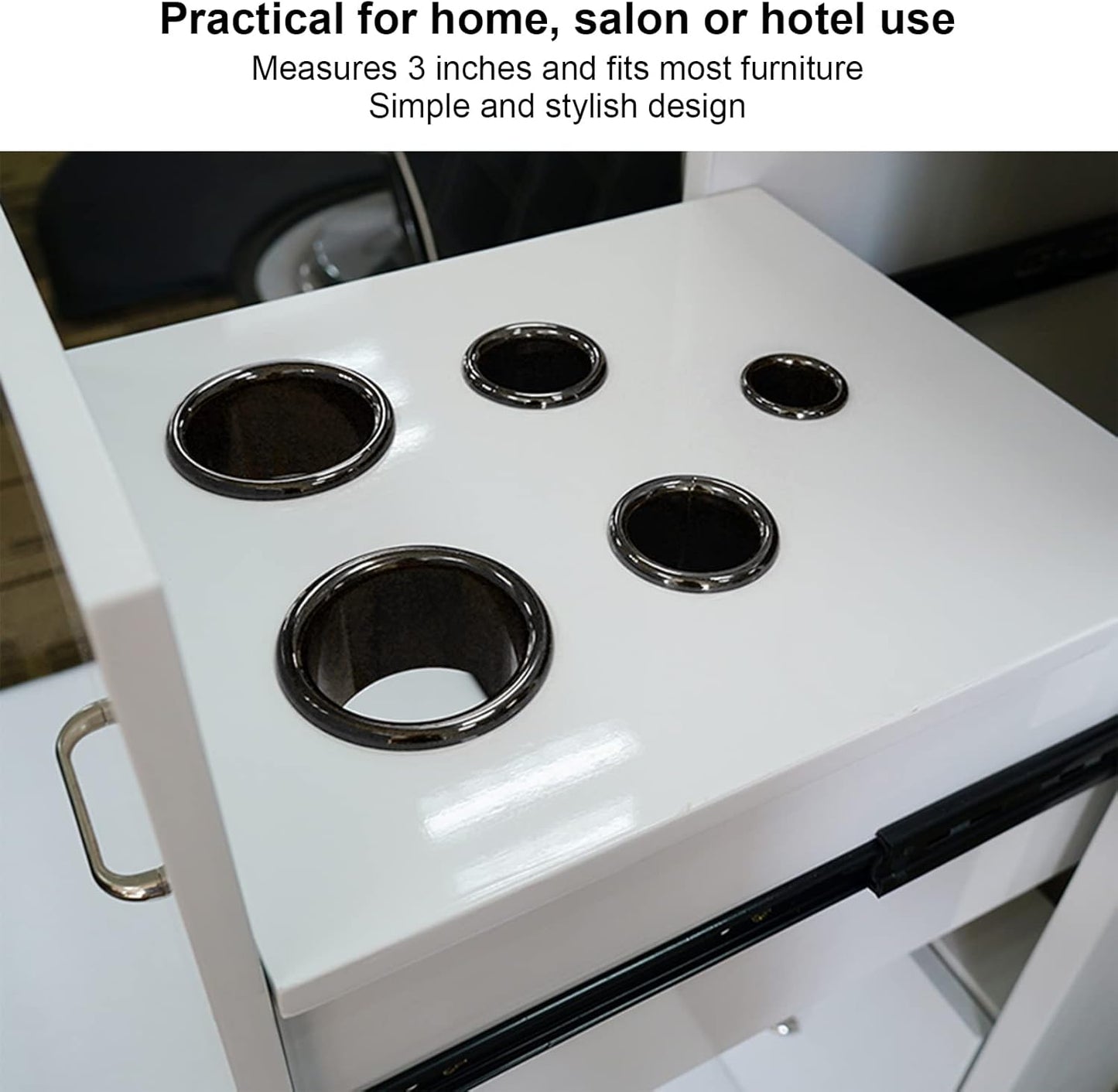 Hair Dryer Holder RustProof Firm Stainless Steel Hair Dryer Stand for Bathroom Hotel