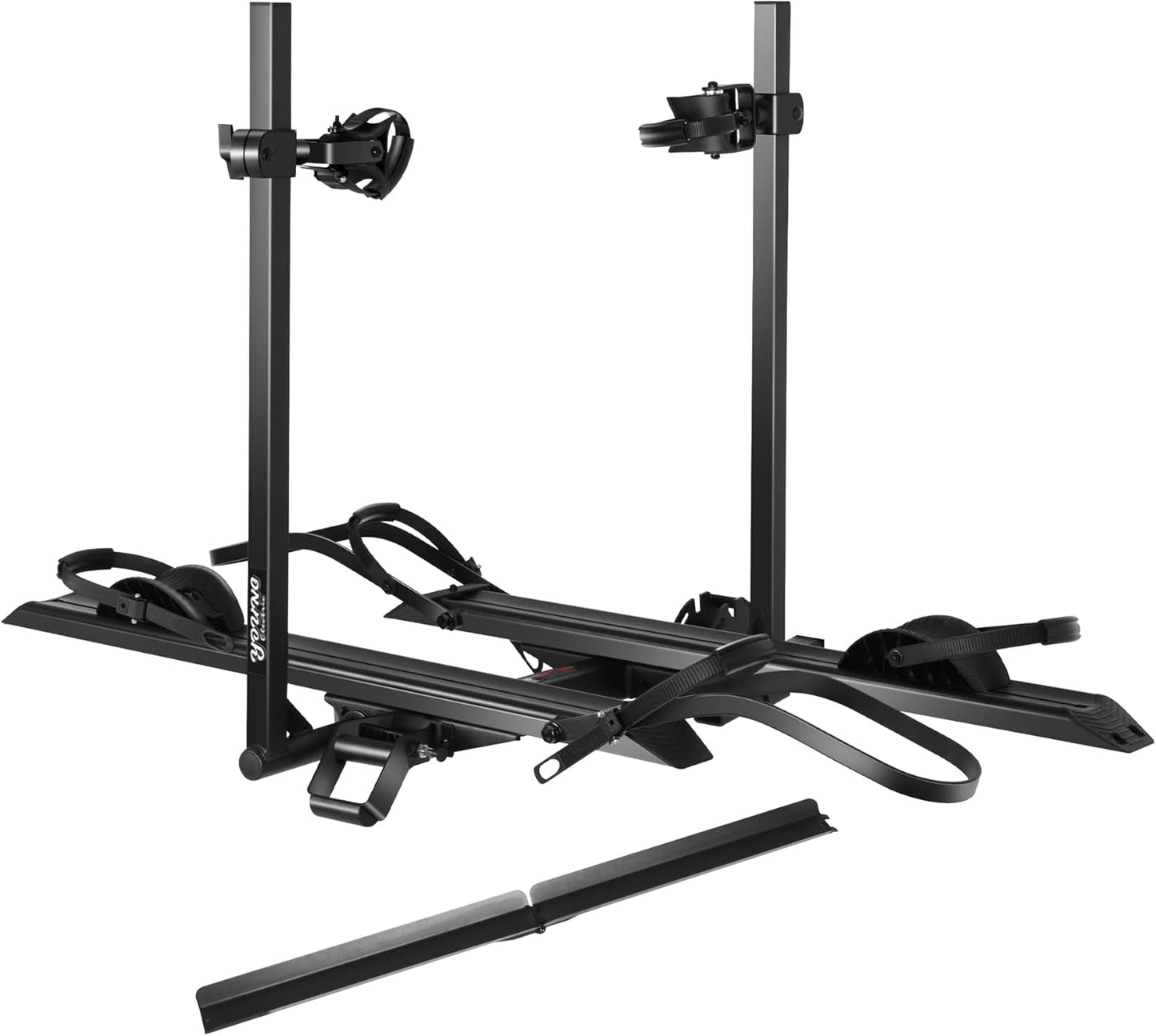 200LBS Foldable Aluminum 2-Ebike Carrier with Ramp for Bikes and Electric Bike, Car SUV Truck Van RV and Trailer