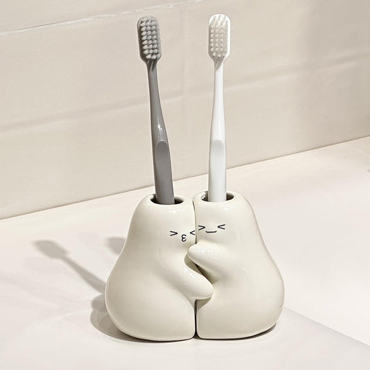 Ceramic Toothbrush Holder for Bathroom, Cute Tooth Brush Holders for Bathroom Countertop Home Office Table Decor