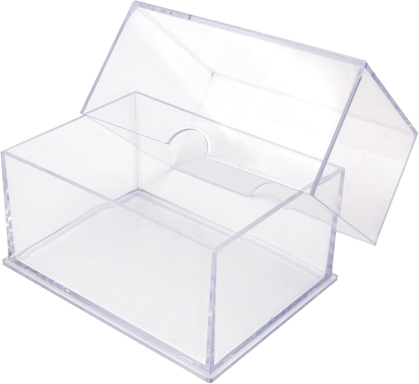 10 Pack Clear Acrylic Card Storage Boxes with Lids – 3 1/2" L x 2 1/2" W x 2" H Baseball Card Storage Box, Sports Card Boxes and Magic Card Storage Box, Playing Card Case – Made in USA