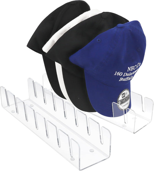 Acrylic Hat Organizer for Baseball Caps,Hat Holder,Hat Storage for Baseball Caps,Hat Organizer for Closet,Hat Stand,Hat Rack for Closet, 2 Pack