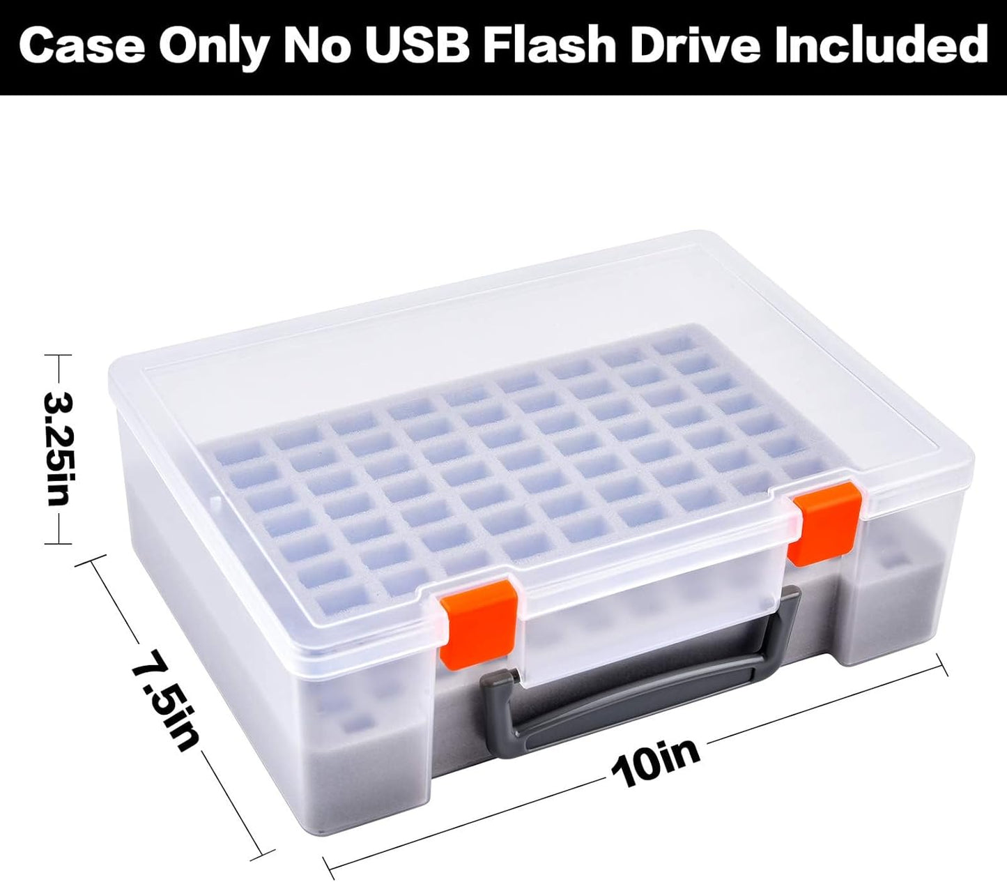 Flash Drive Case USB Memory Stick SD Card Storage Organizer- Holds 104pcs Thumb Drives Electronic Accessories Holder for Sandisk for Samsung for Inland for PNY for Netac (White)