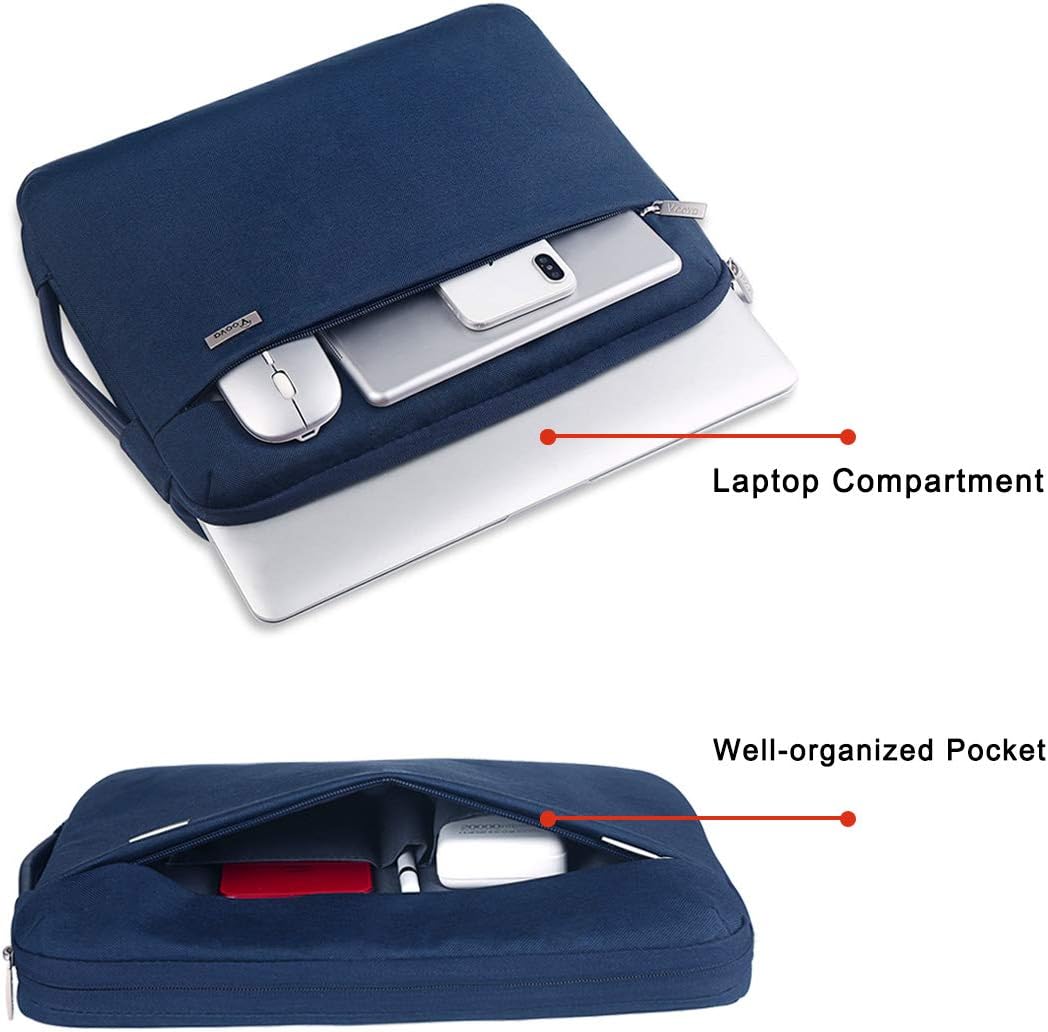 Voova Laptop Sleeve Case 15.6 16 Inch with Handle, 360° Protective Waterproof Slim Computer Bag Cover Compatible with MacBook Pro M2/M3/M4 16, HP Acer Lenovo Yoga ThinkPad Asus Laptop, Blue
