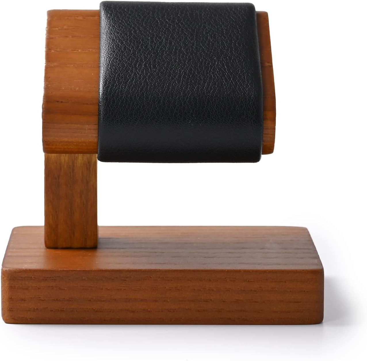Oirlv Solid Wood Single Watch Display Stand Showcase Bracelet Bangle Jewelry Display Holder Wristwatch Holder for Men or Women(Black)