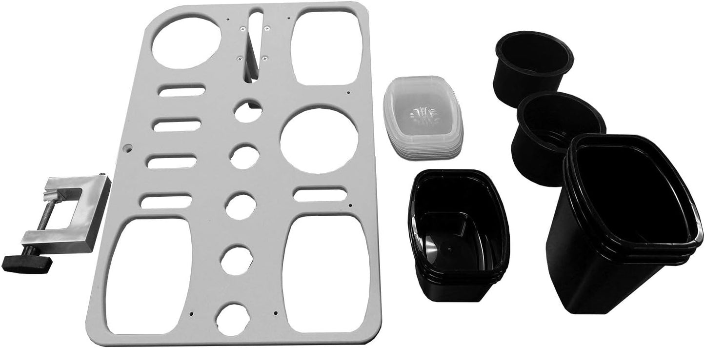 Resco Dog Grooming Table Tray with Tool Holder, 2 Cup Holder, Cell Phone Holder