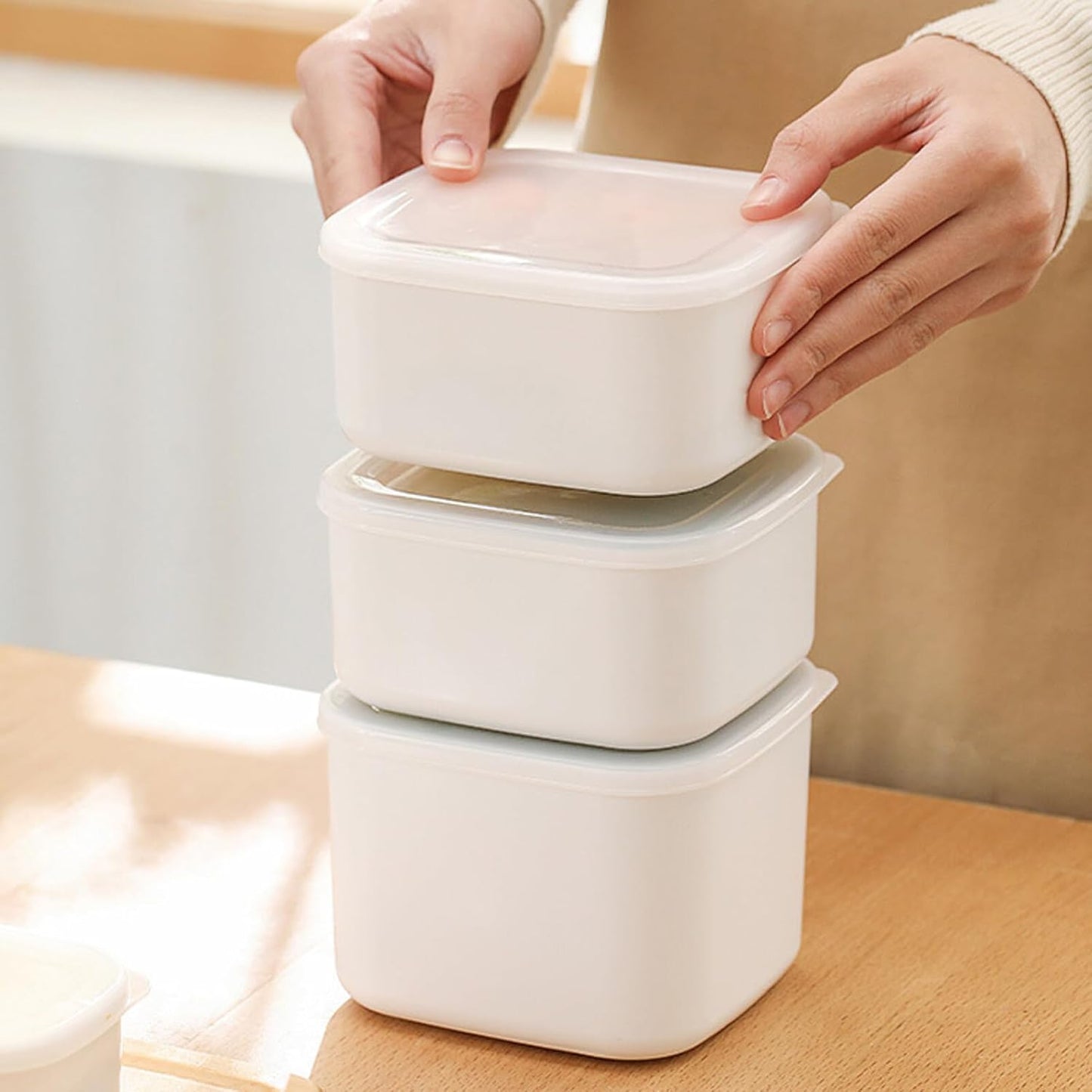 Kichvoe Cheese Box with Lid Refrigerator Storage Container for Butter and Cheese Slices Food Grade Kitchen Storage Box Easy to Clean