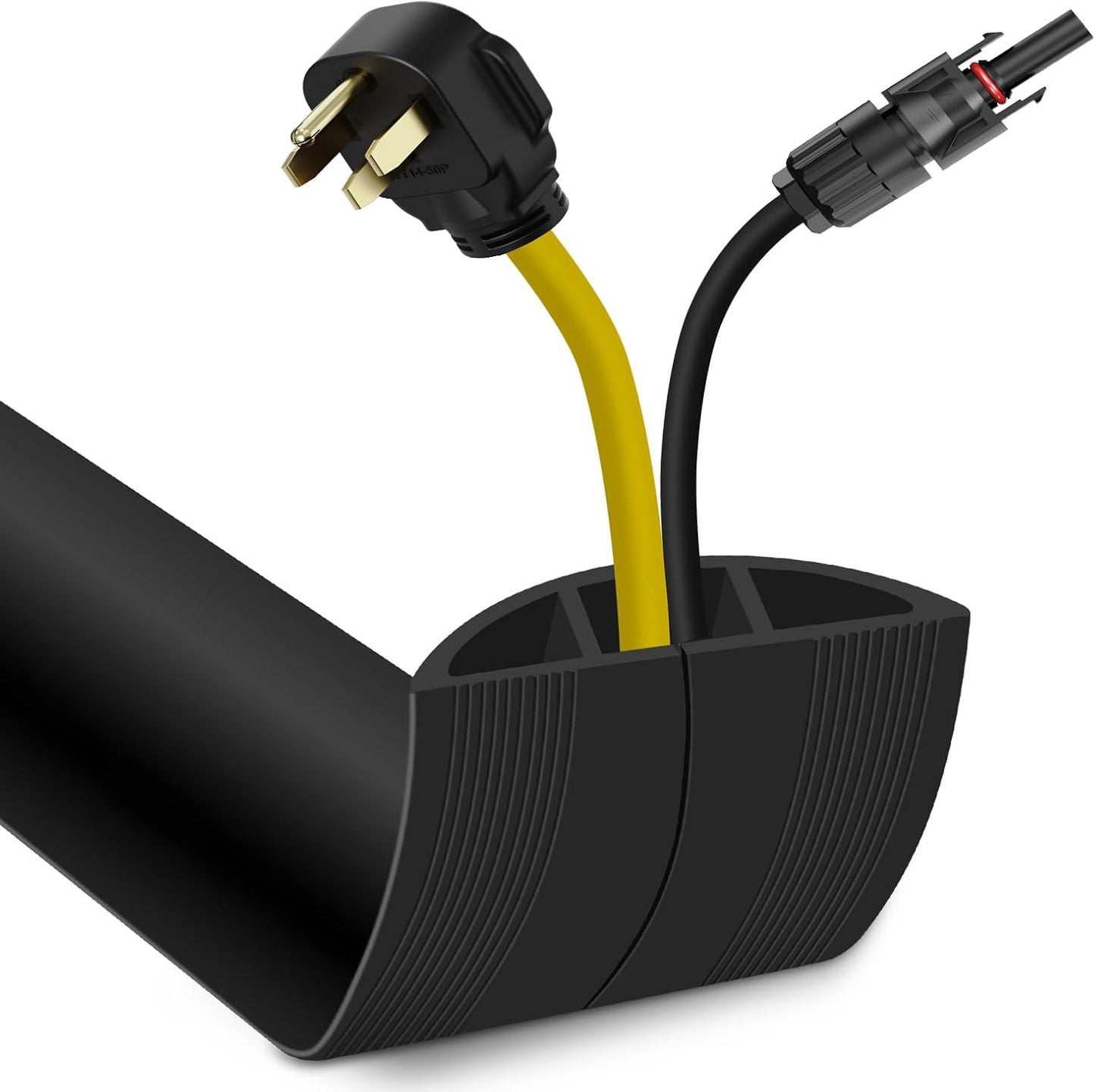 Floor Cord Cover 10FT Cord Covers for Wires on Floor Protect Wires & Prevent Trip Hazards, Easy to Cut for Home, Office, School, Concerts, Cavity W0.6in x H0.32in