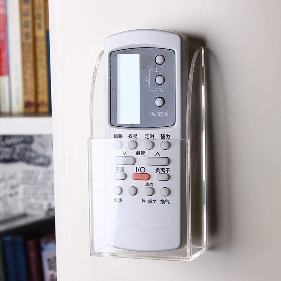 APSOONSELL Remote Control Holder Organizer Wall Mount Acrylic Tidy for Air Conditioner, TV Box, Stereo, 1 Slot