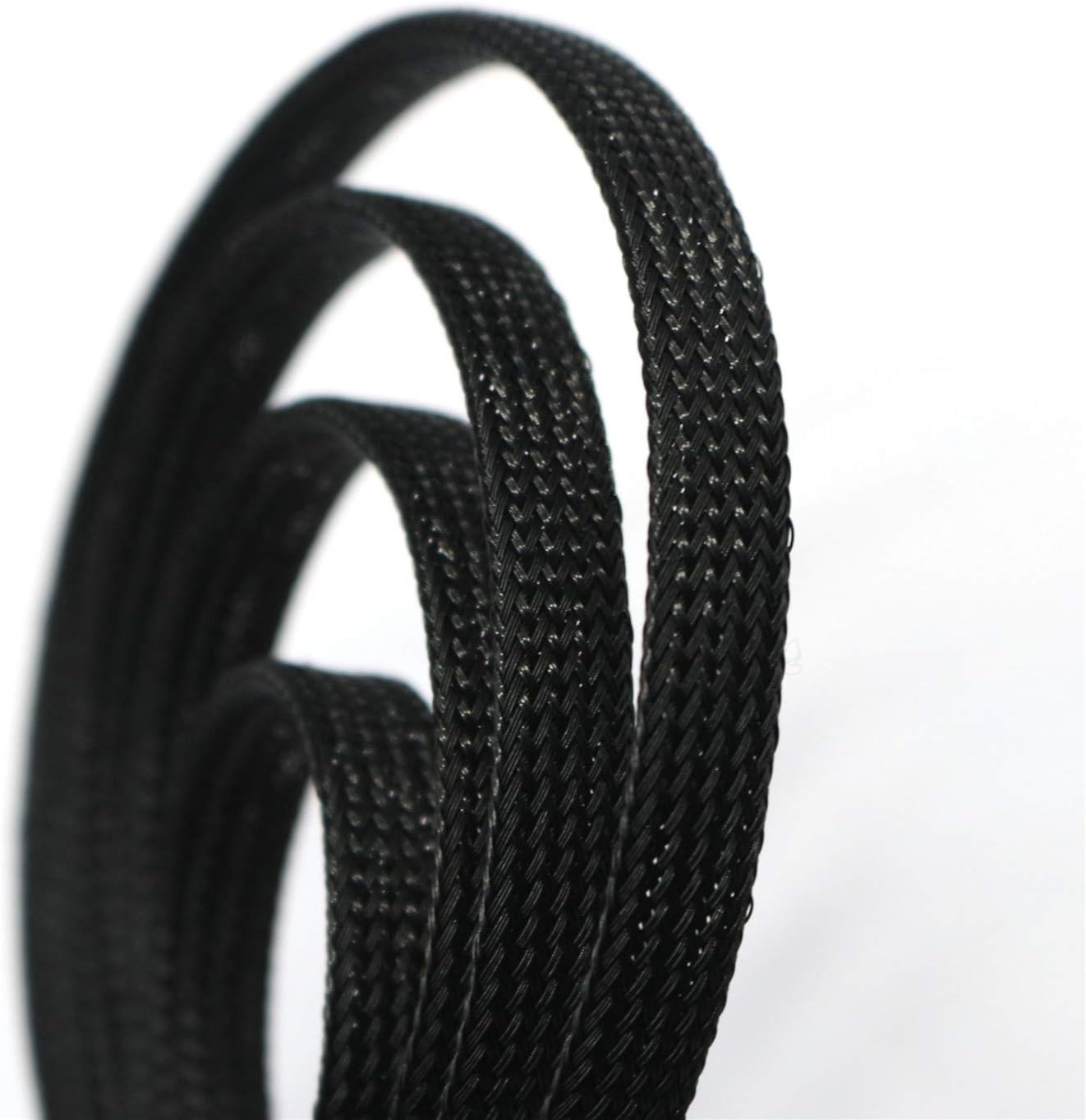 30ft PET Expandable Sleeving Wire Cable Sleeve (3/5", Black)