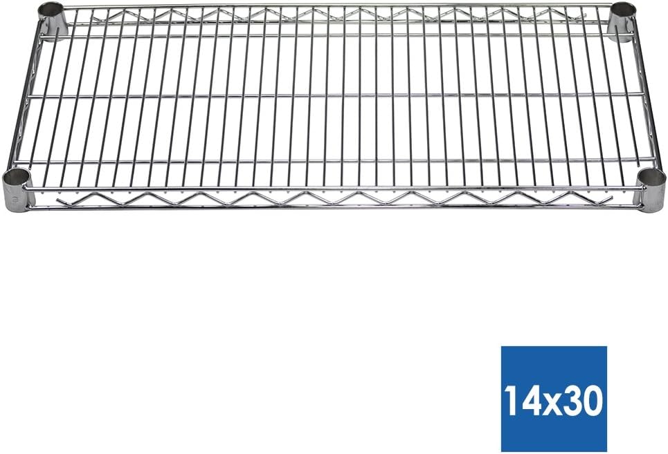 Shelving Inc. 14"d x 30" w x 96" h Chrome Wire Shelving with 5 Tier Shelves, Weight Capacity 800lbs Per Shelf