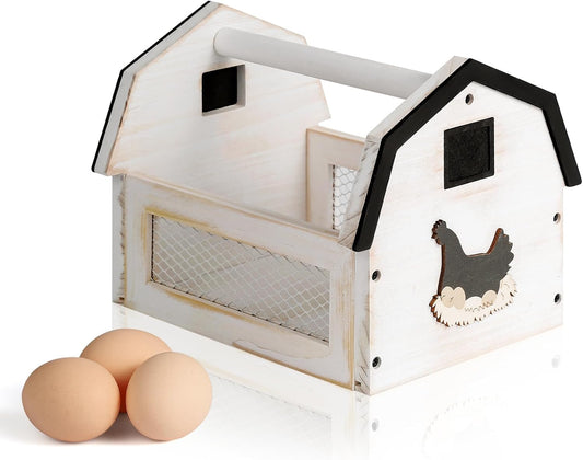 Egg Basket for Gathering Fresh Eggs, Farmhouse Wood Egg Collecting Basket, Egg Basket Countertop. ZSHLXM