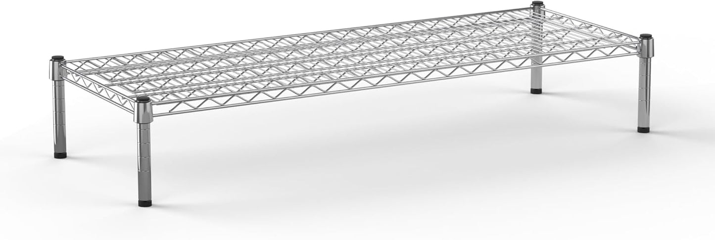 18" Deep x 48" Wide x 8" Height Wire Shelving Kit | 1-Tier | NSF Commercial Storage Rack Unit
