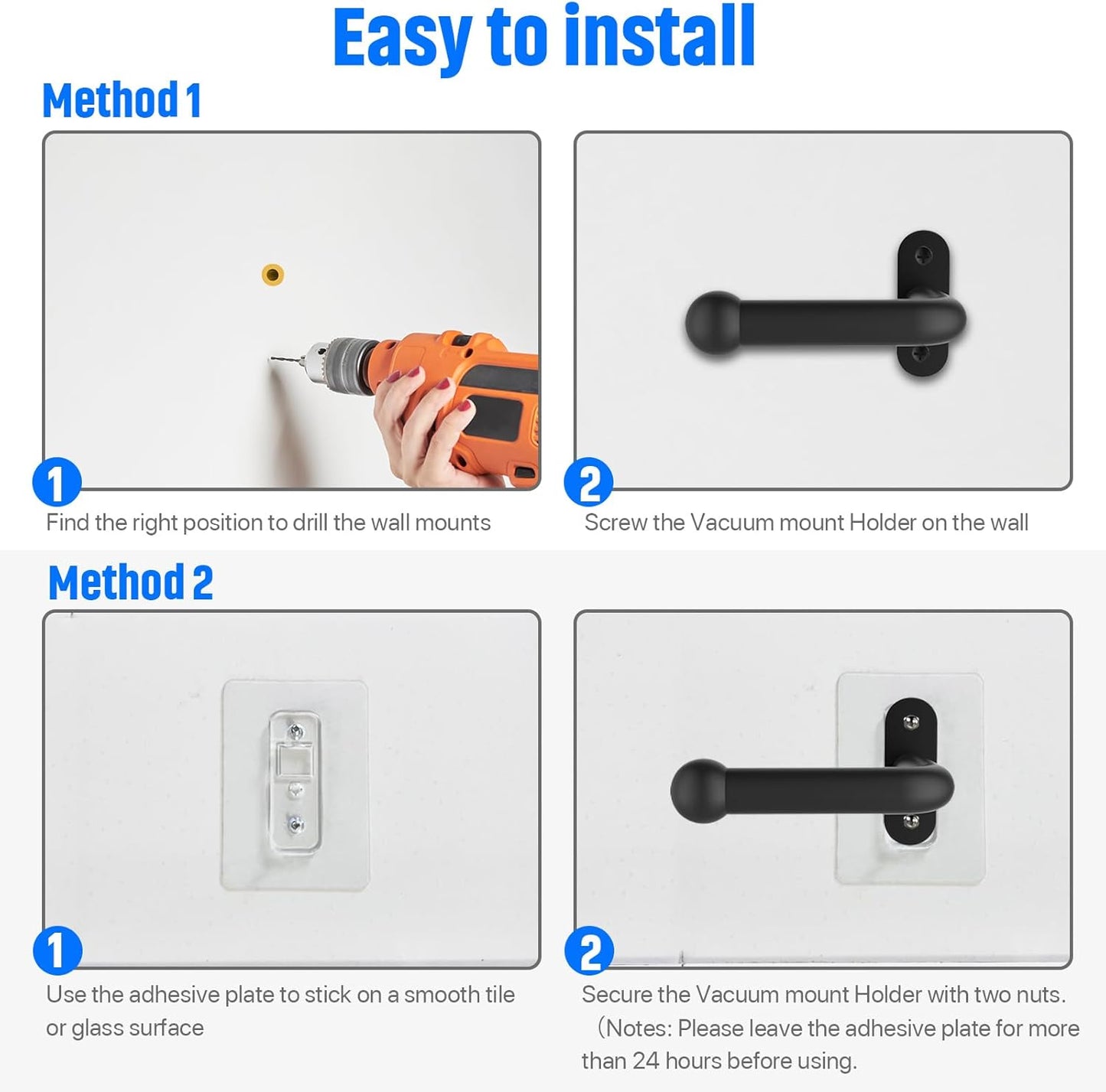 Vacuum Wall Mount Holder, Durable Vacuum Wall Mount, Compatible with Shark IX141 IZ163H IZ361H IZ462H IZ483H IZ562H IZ682H, Ultracyclone CH901 CH951 V10 V11 V12 V15 Outsize Vacuum