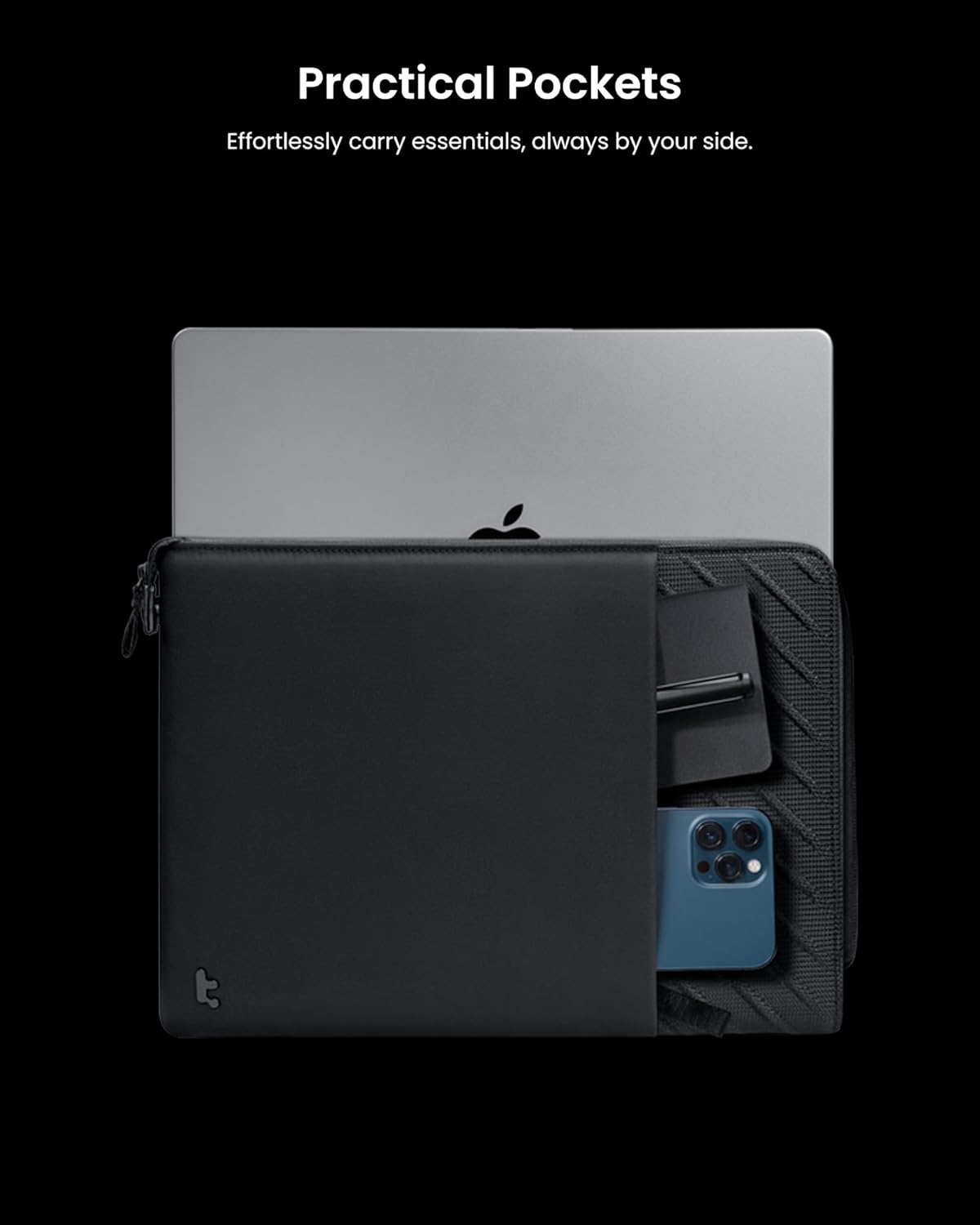 tomtoc Laptop Sleeve for 15-inch MacBook Air M4/A3241 2025, M3/A3114 2024, M2/A2491 2023, Water-Resistant Slim Case Bag for 15-inch Surface Laptop 7th(Copilot+ PC)/6/5/4, Minimalist Design, Voyage-A10