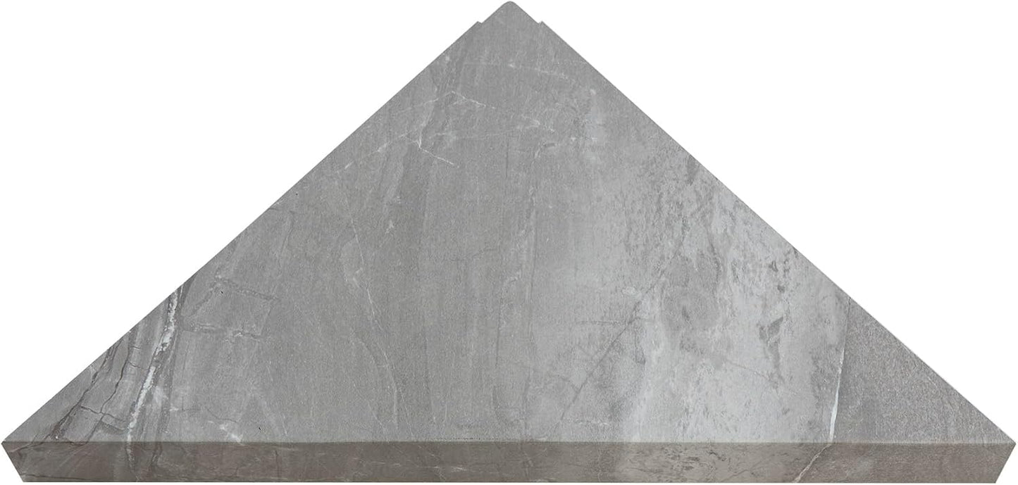 Palisade Vinyl Waterproof Corner Shower Shelf in Smoky Sky/Urban Slope
