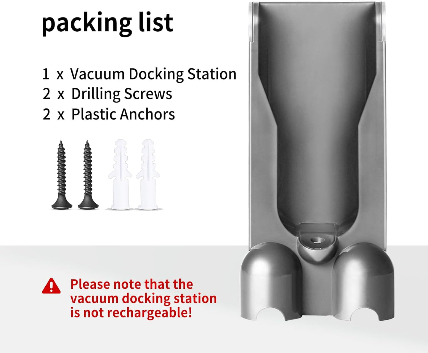 keluke Wall Mounted Docking Station Bracket for V10 Cordless Vacuum Cleaners | Compatible with Part No. 969042-01 | Not Compatible with Dyson V11