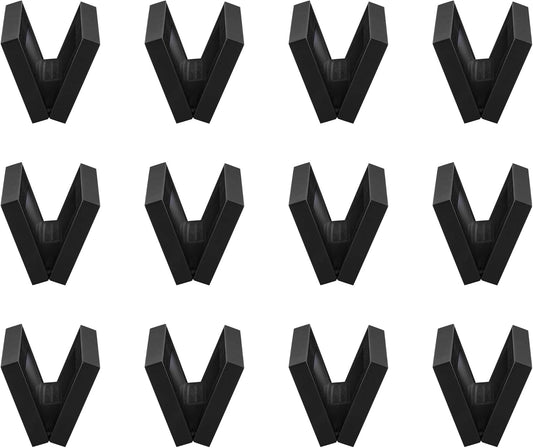 Allure - Bulk Case Of 12, Slim Ring Box With LED Light, Square Shaped Elegant Flat Diamond Ring Case, Small, Black Velvet Interior Jewelry Display Gift Box For Unique Proposal, Engagement Or Wedding