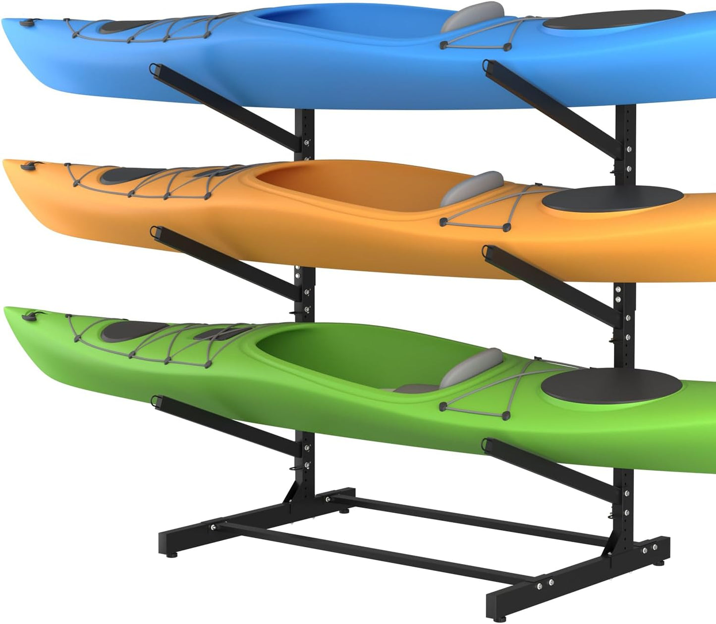 Adjustable Kayak Storage Rack, Freestanding Sup Storage Stand, Weatherproof Canoe Holder, Heavy Duty Paddleboard Bracket, Surfboard Bracket for Indoor, Outdoor, Garage, Shed, Dock…