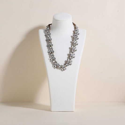 GemeShou White necklace storage organizer for sale, Velvet necklace holder stand, jewelry bust display stands, Jewelry Mannequin for Countertop, Showcase【White-Large height 12.4 inch】