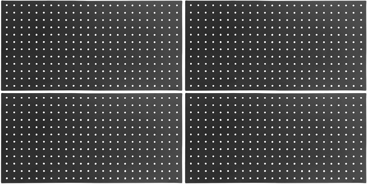 Keenso Pegboard Accessories, Metal Wall Panels Set with Hooks and Bins, Customizable Tool Storage System for Garage and Workbench