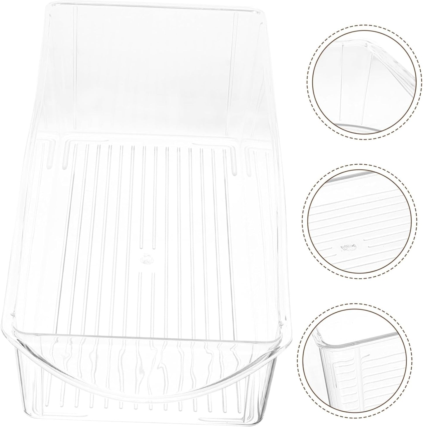 Clear Refrigerator Drawer Organizer Box for Kitchen Fridge Storage Food-grade Transparent Container for Vegetables Fruits Noodles and Meal Prep Space-saving Fridge Organizer