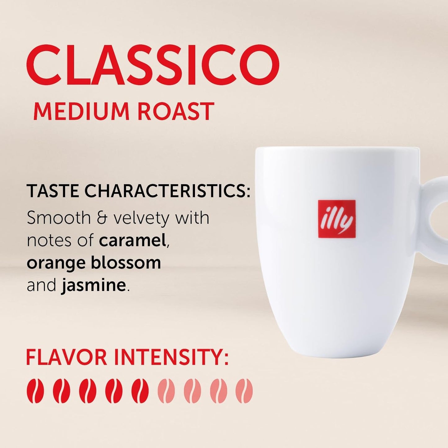 Illy Coffee K Cups - Pods For Keurig Machines – Classico Roast - Caramel, Orange Blossom & Jasmine - Mild, Flavorful & Balanced Flavor - No Preservatives – 32 Count