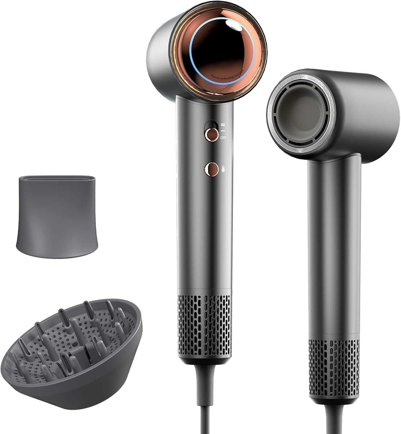 Tideway Hair Dryer, Blow Dryer with Diffuser High-Speed Plasma Ionic Low Noise for Fast Drying, Travel Hair Dryer for Women and Man, Curly/Wavy & Long/Thick Color-Treated Hair H11
