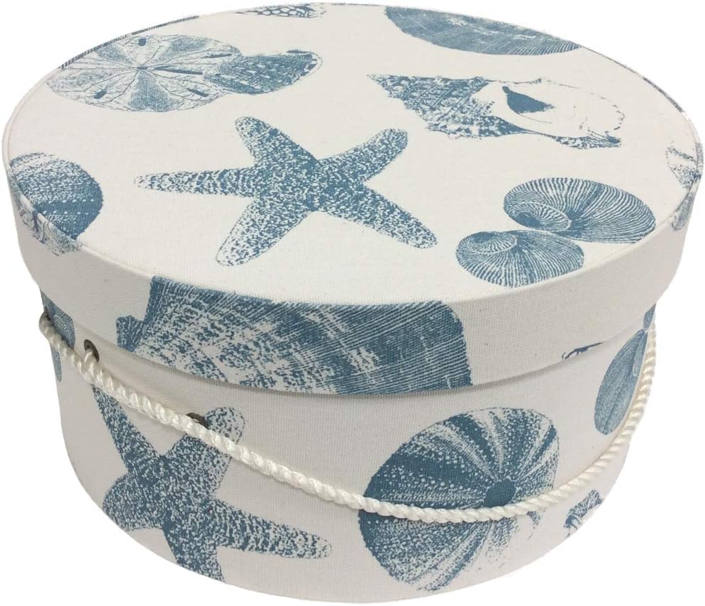 Sarah's Hat Boxes Classic Shells Hat Box – 14.75" x 7.5" (Dia. x Ht.) Handmade in USA – Odorless Non-Toxic Adhesive, Cording Handle – Premium Storage for Hats & Accessories