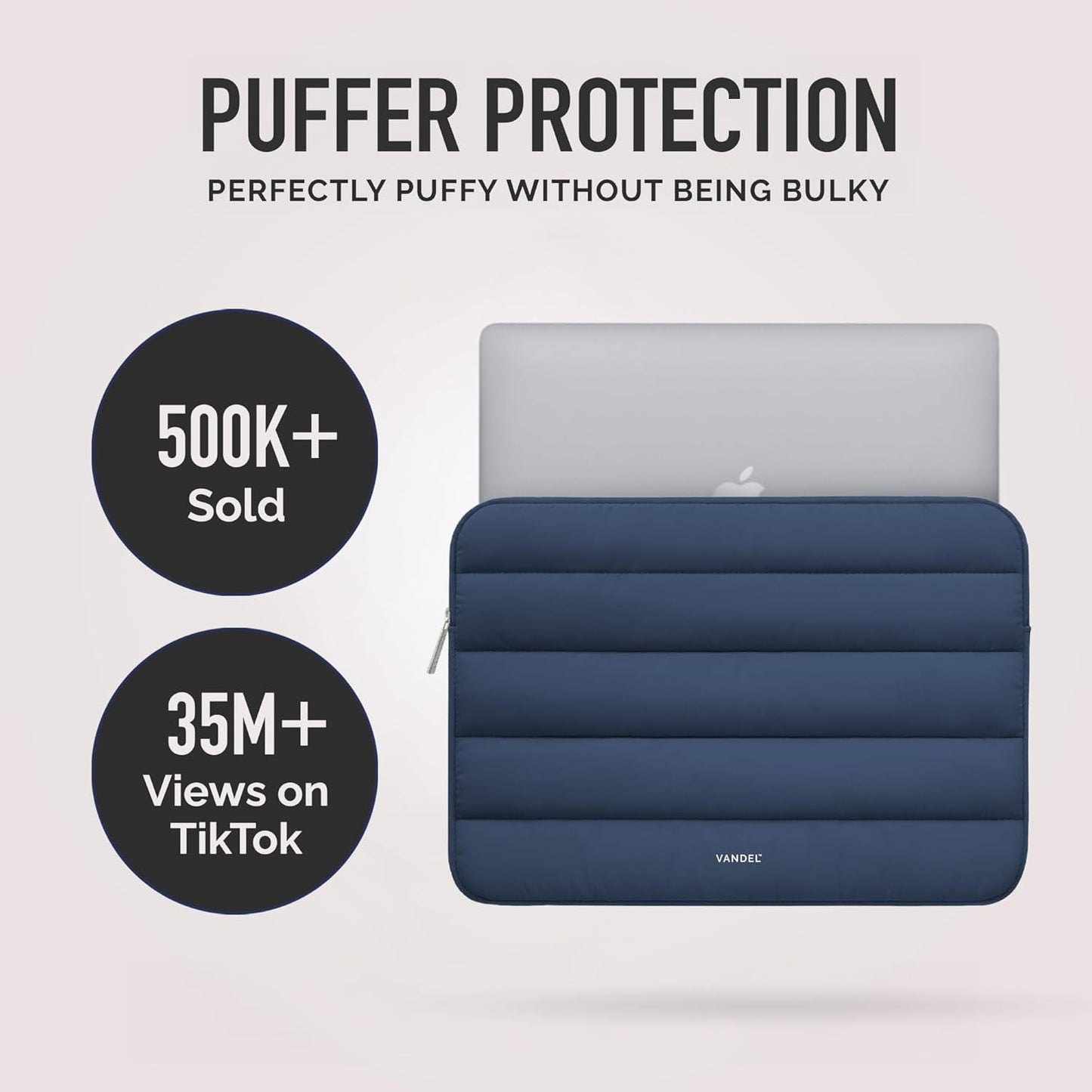 Vandel - The Original Puffy Laptop Sleeve 15-16 Inch Sleeve for Women and Men MacBook Pro 16 in Case, Cute Computer Bag 15.6 Inch HP Carrying Case - Apple, Asus, Dell, HP Laptop Case 15.6 Cover