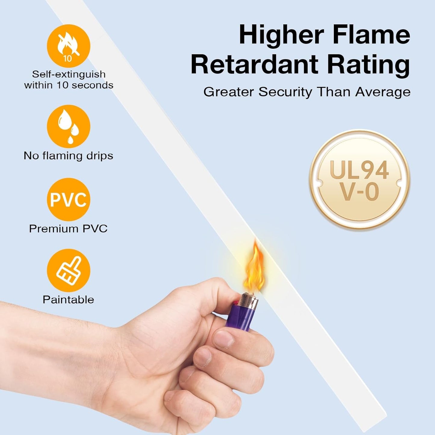 Delamu 157in Cord Covers for Wires on Wall, Cord Hider for 1 Cord, Paintable Cable Hider, Cable Management Wire Covers for Cords, W0.55 H0.4in, White