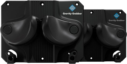Gravity Grabber Ultimate Ski & Snowboard Wall Storage Rack - Fits any Ski or Snowboard - Save Your Rocker, Tips and Tails - Damage-free - 2x - Black