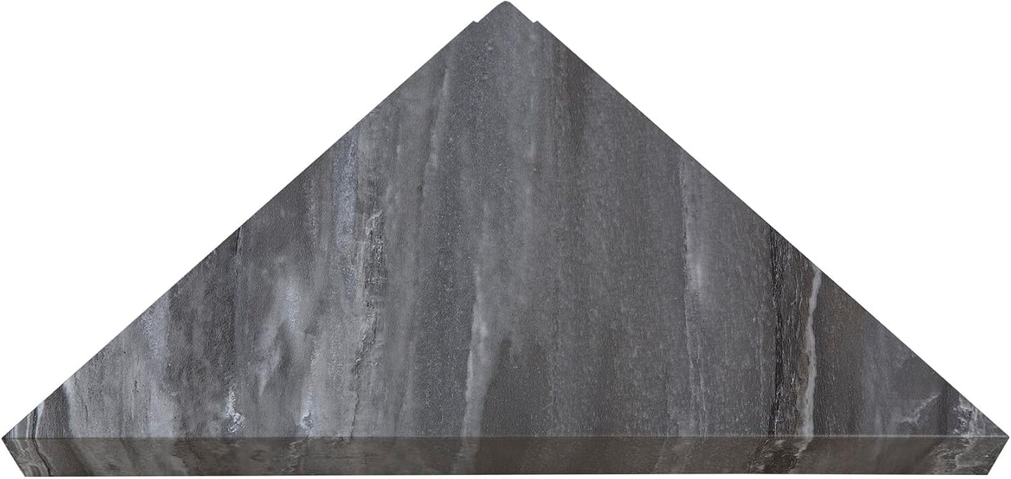 Palisade Vinyl Waterproof Corner Shower Shelf in Hermitage Granite/Urban Cliff