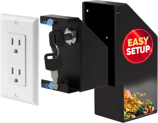 Elder Welder® Electrical Outlet Hidden Wall Safe | 100% Real Wall Plate Included | Easy to Install | Hidden Safe for Money | Wall Safes Between Studs | Secret Storage | Invisible Safe