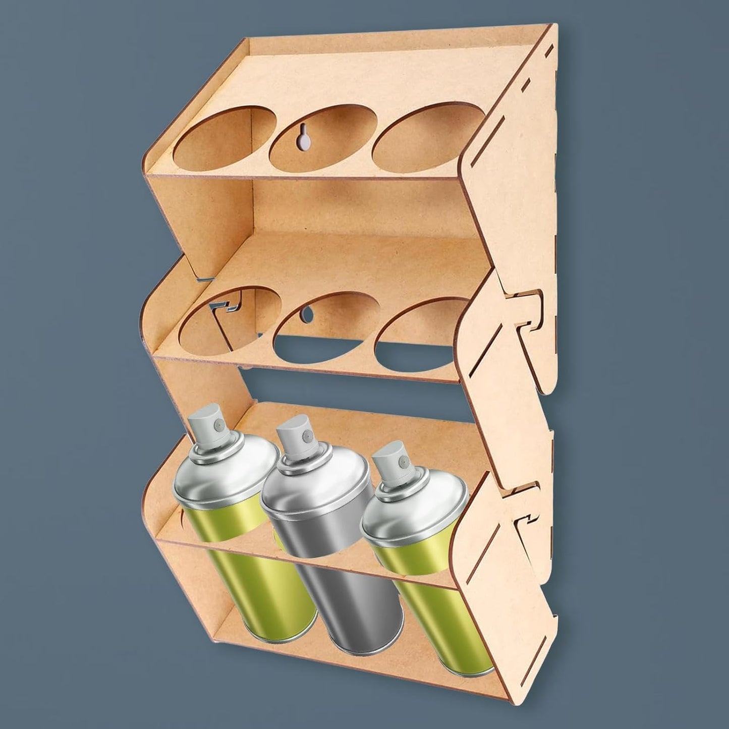 Spray Can Holder Paint Can Organizer with Mounting Accessories Workshop Premium Workspace Wood Garage Spray Bottle Holder
