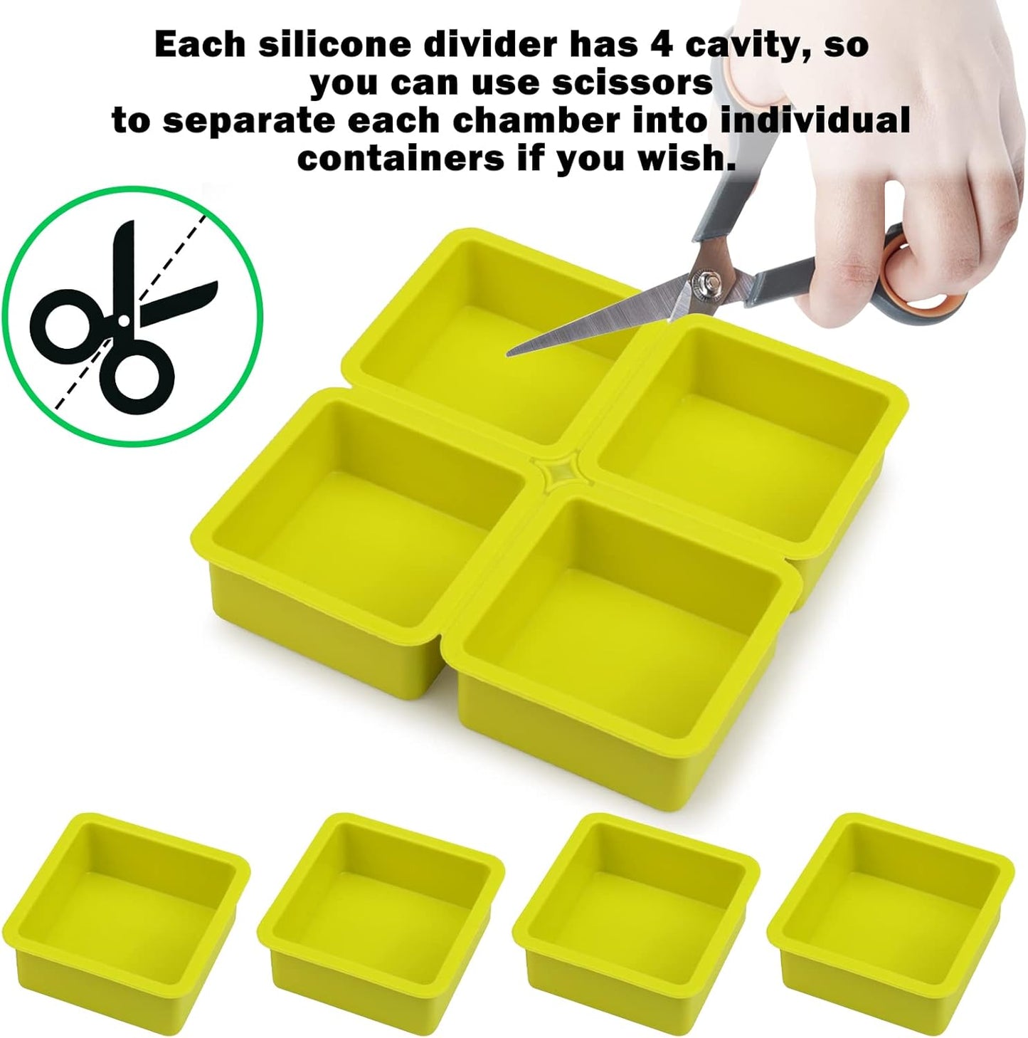 Freeze Dryer Tray Dividers Silicone - Square Freeze Dryer Accessories for Dairy, Eggs, Ice Cream, Paste Food