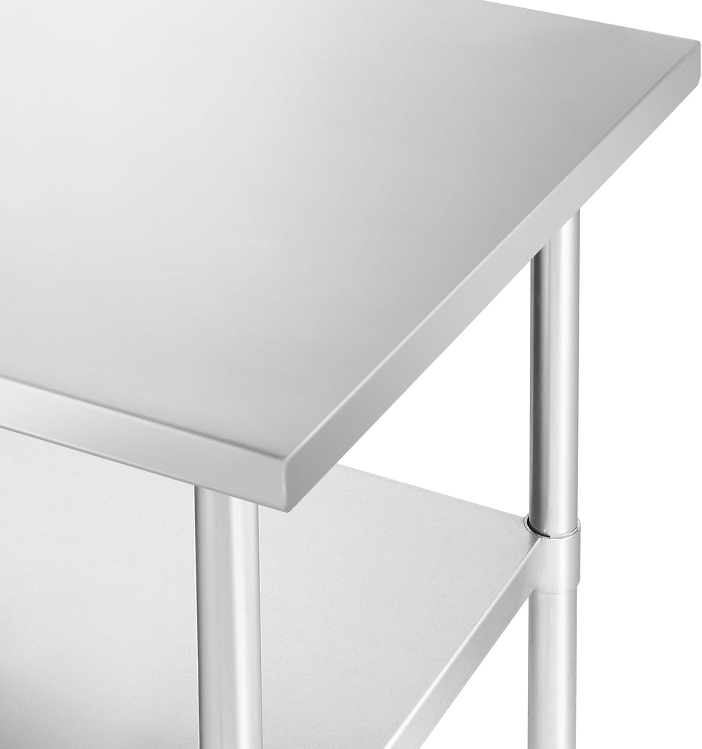 KUTLER Stainless Steel Table 24 x 36 Inches, NSF Heavy Duty Commercial Kitchen Prep and Work Table with Undershelf for Restaurant, Hotel, Home