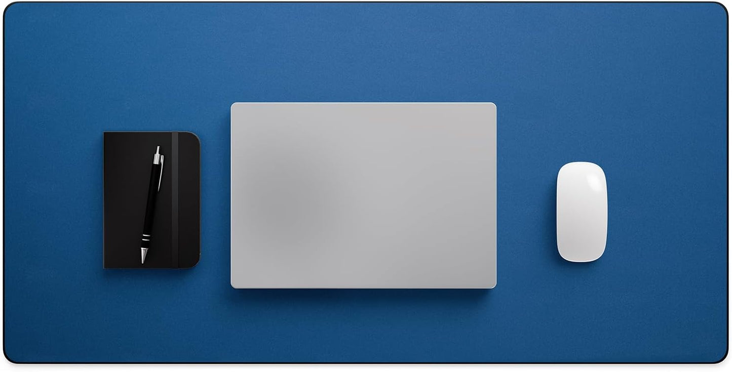 Jotsome Leather Desk Pad Mat, Non-Slip Desk Blotter Pad - Desk Protector for Office, Home, Laptop, and Desktop, Gift for The Holidays or Christmas (Midnight Blue, 34" x 17")