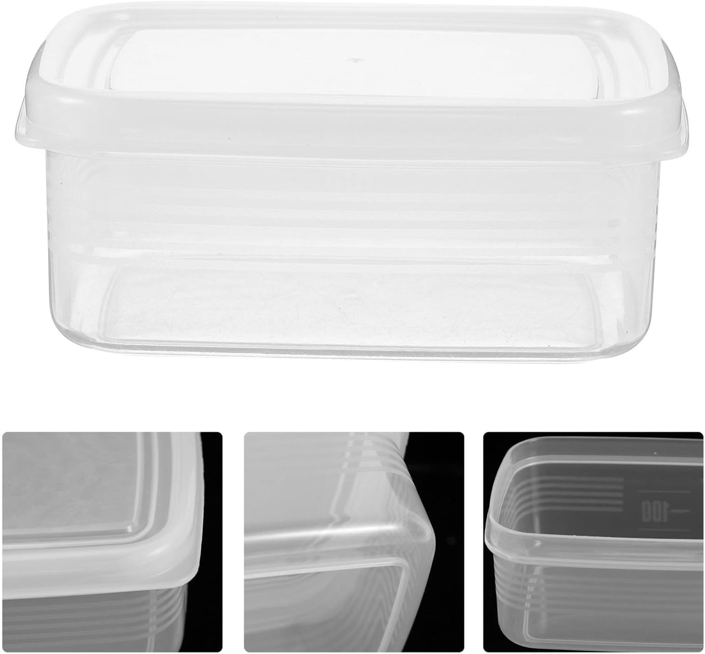 Wakauto 6pcs Small Refrigerator Organizer Bins Food Storage Containers for Fridge Produce Saver Boxes Multipurpose Preservation for Dough Meat Vegetables Kitchen Organization