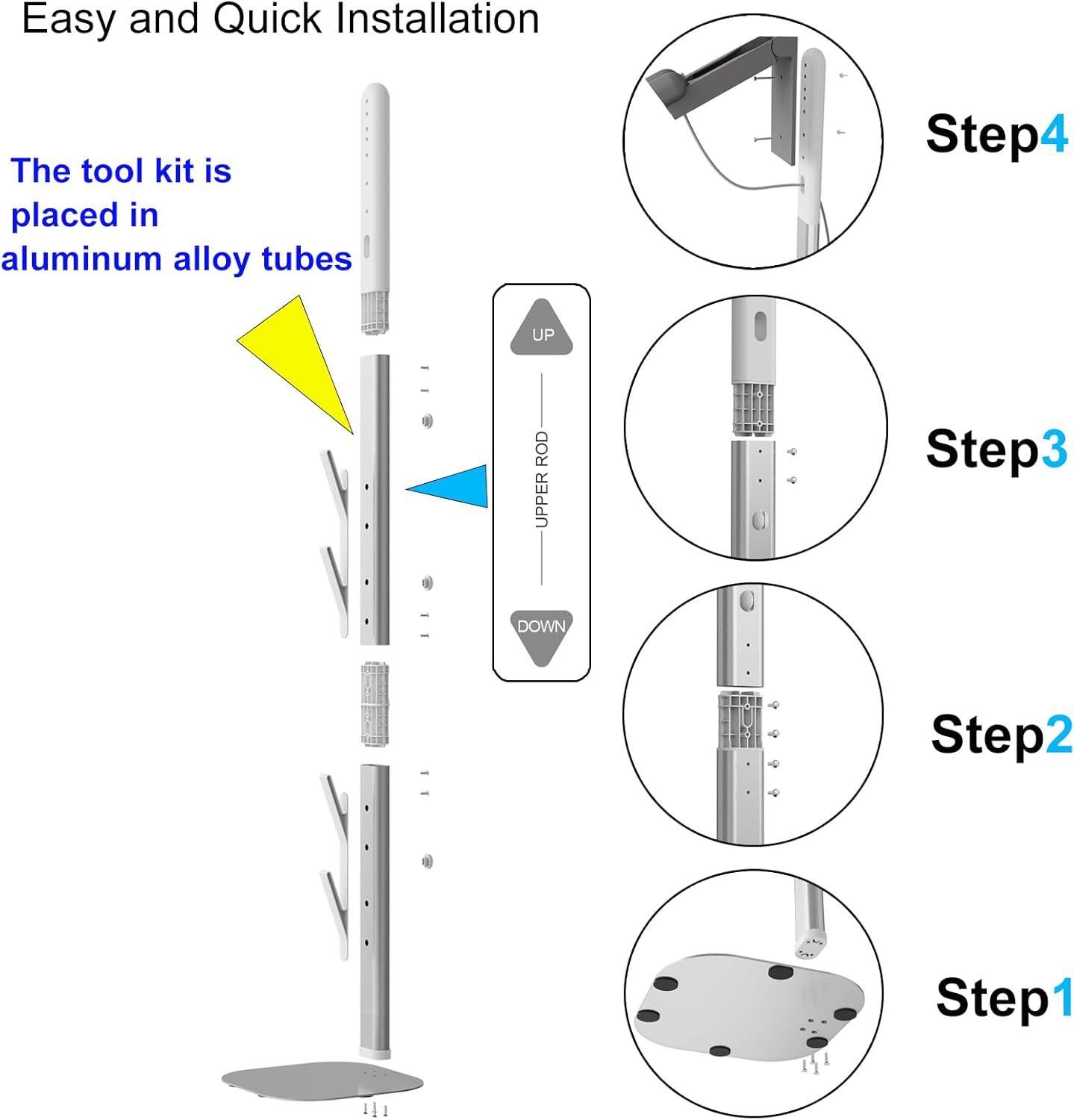 Foho Vacuum Stand Holder Docking Station Compatible for V7 V8 V10 V11 V12 V15 G5 SV21 SV18, Aluminum Storage Bracket Stand Compatible for Handheld Cordless Vacuum Cleaners