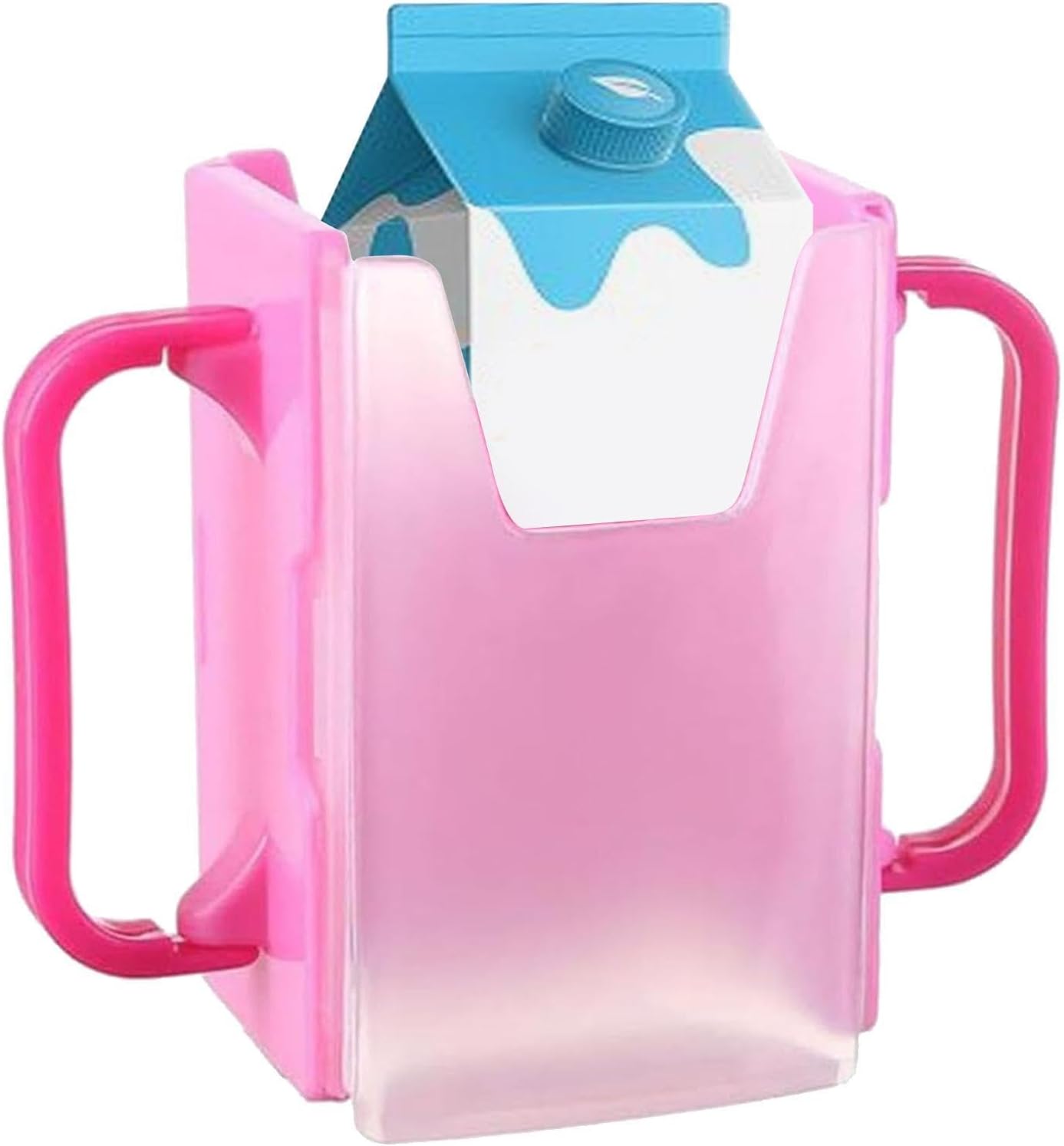Milk Box Holder - Toddler Drinking Bottle Holder, Reusable Toddler Cup Holder | Squeeze Proof Pouch Holder, Portable Juice Bag Holder, Adjustable Drink Pouch Holder Suitable for Kids and Toddler