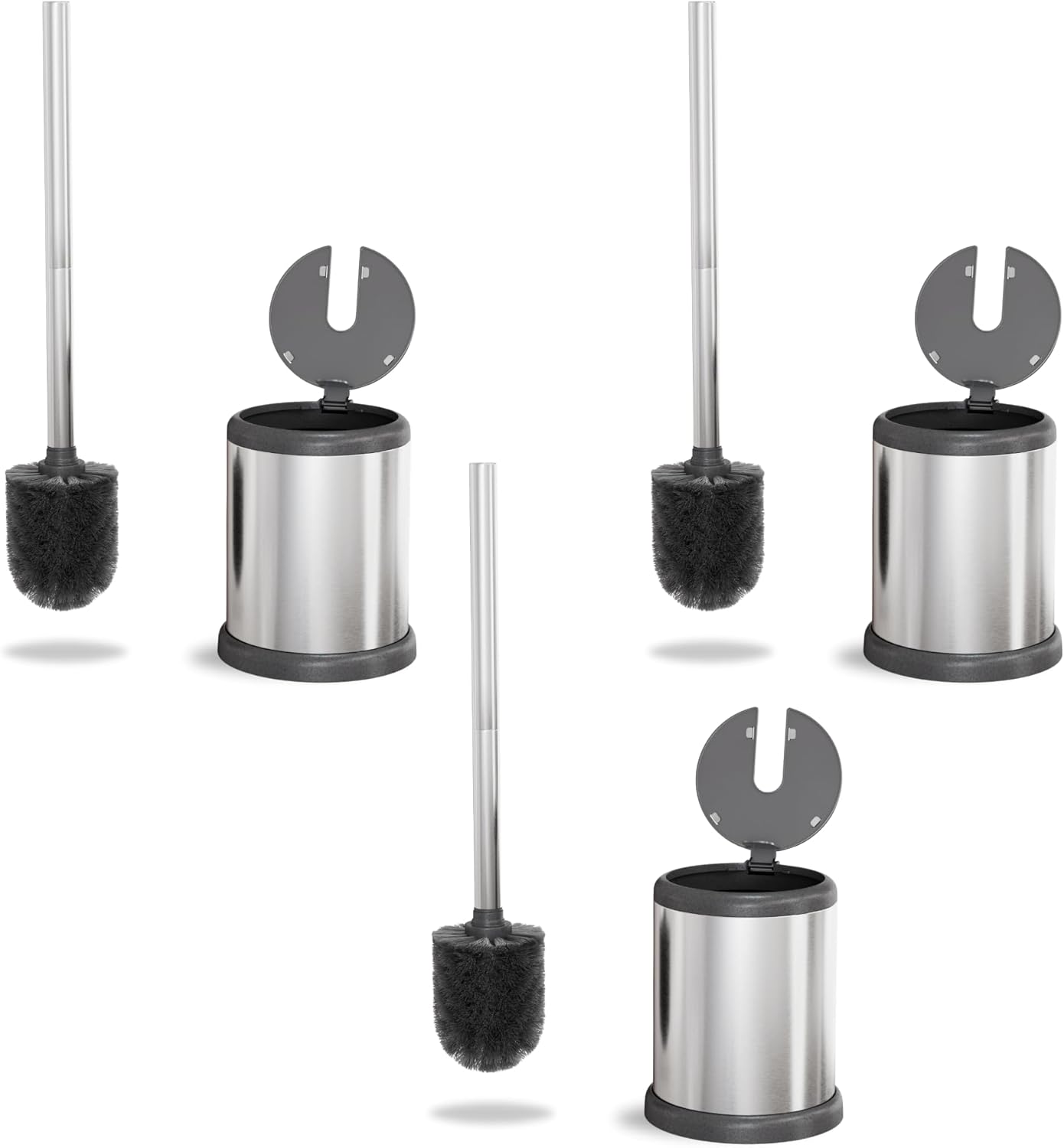 ToiletTree Products Deluxe Toilet Brush with Lid 3 Pack