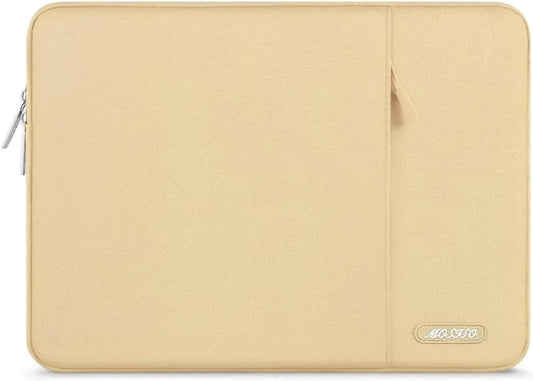 MOSISO Laptop Case 15 inch, 15 inch Laptop Sleeve Compatible with MacBook Air 15 M4 A3241 M3 A3114 M2 A2941 2025 2024 2023,Dell XPS 15,Polyester Vertical Computer Sleeve Bag with Pocket, Camel