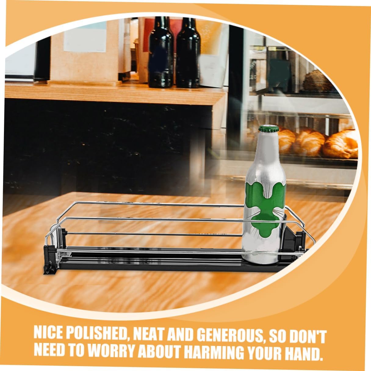 Luxshiny Automatic Pusher Can Dispenser for Fridge Smooth Finish Stable Material Soda Organizer for Refrigerator Beverage Storage Convenient Design