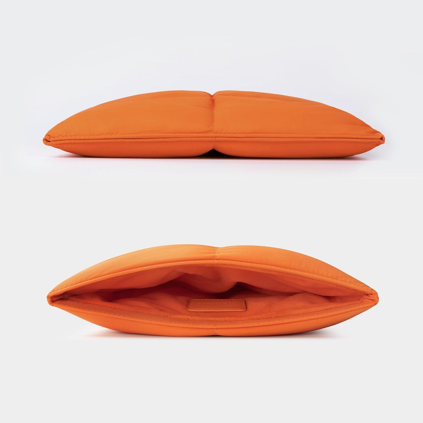 Comfyable Puffy Laptop Sleeve 13 Inch 14 Inch, Quilted Puffer Laptop Carrying Case, Pillow Case Compatible with MacBook Air M4 2025 M3 M2 M1, MacBook Pro M5 M4 Pro/Max, Orange