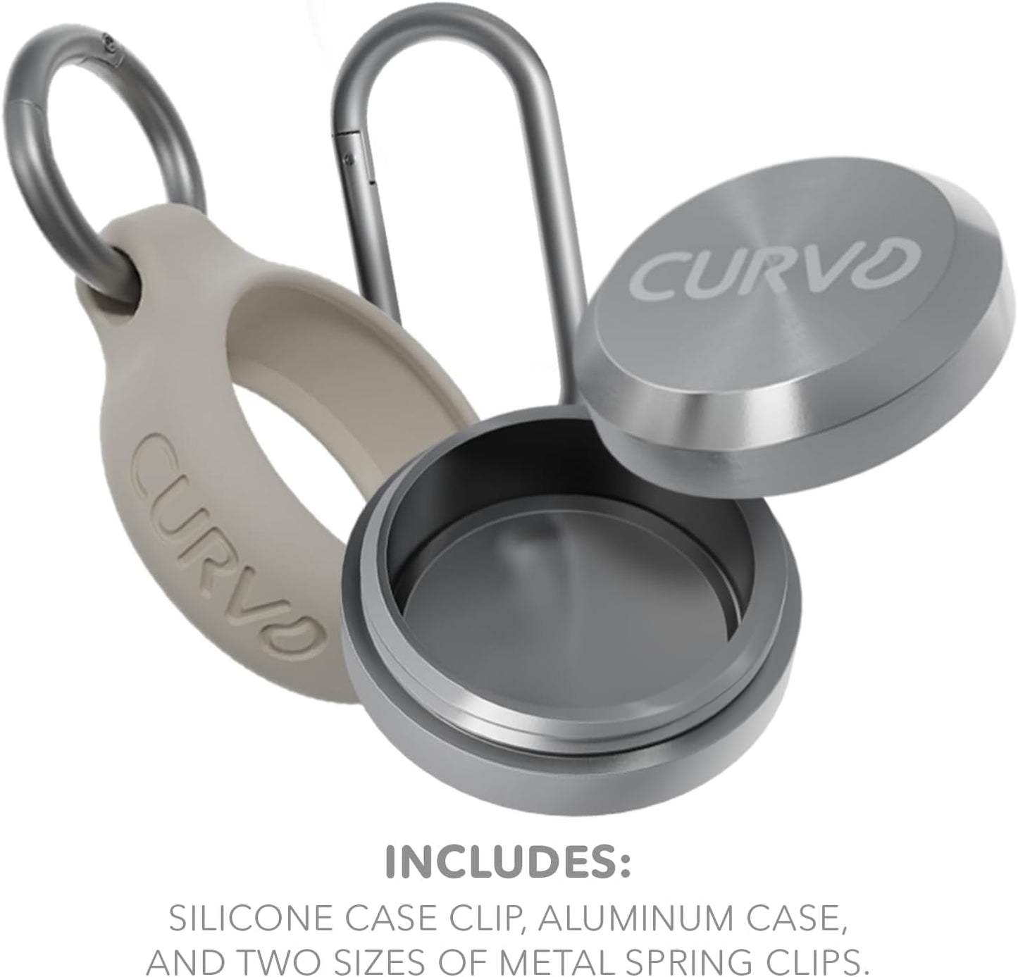 CURVD Premium Carrying Case – Durable Travel Keychain Container, Medicine Pill Organizer & Travel Pill Box, Small Waterproof Holder for Pills, Earplugs, Jewelry, Compatible with Loop, Vibes & Eargasm