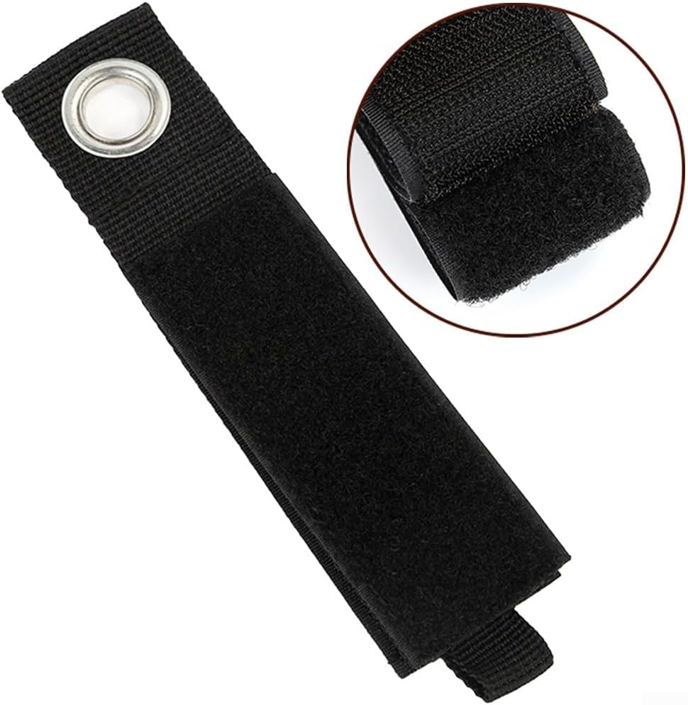 Heavy Duty Extension Cord Holder, Garage Wall Organizer for Cords, RV Storage Strap for Hoses, Workshop Cable Management Tool, Nylon Storage Strap with Grommet, 2PCS Black 5x15cm