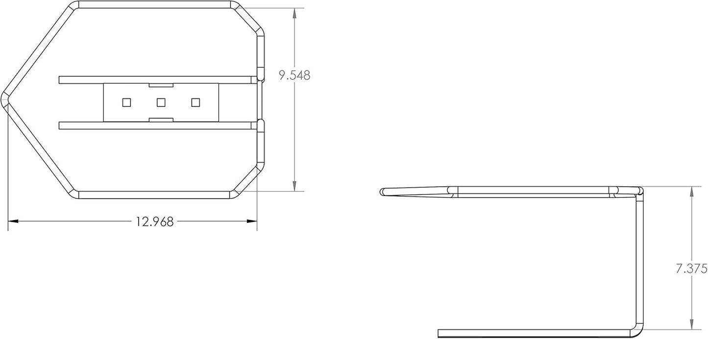Jungle Jim's 2.5 Gallon Gas Can Holder for Utility Lawn and Landscape Trailers Mounting Bracket Lockdown