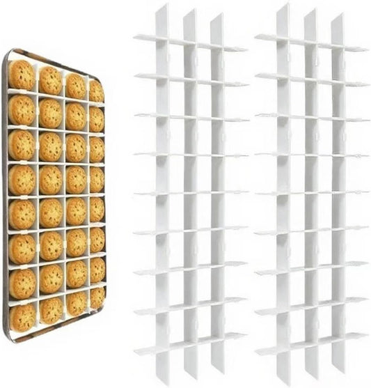 2 Sets Freeze Dryer Tray Dividers Medium, Freeze Dryer Accessories for Harvest Right, Non-Stick Dividers for Fruits, Vegetables, Meals (White)